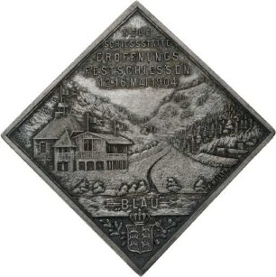 Medaille auf das Eröffnungsschießen der neuen Schießstätte in Ulm 1904