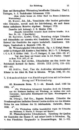 7. Urkundenbücher von Nachbargebieten mit teilweisem Bezug auf Württemberg