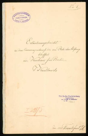 Kurhaus: Erläuterungsbericht