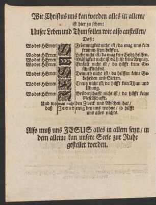Wie Christus uns kan werden alles in allem ...