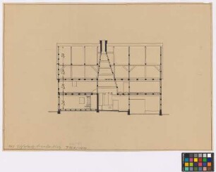 Schlalach (Kreis Zauch-Belzig): Hof [Nichelmann]. Bauernhaus (Querschnitt)