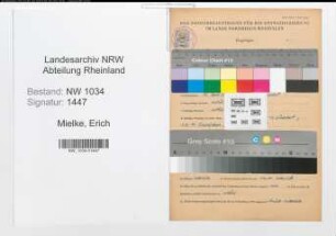 Entnazifizierung Erich Mielke , geb. 22.04.1906 (Oberzahlmeister)