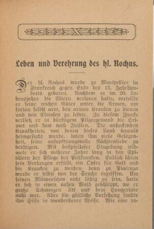 Leben und Verehrung des hl. Rochus.