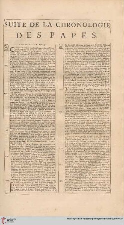 Suite de la chronologie des papes
