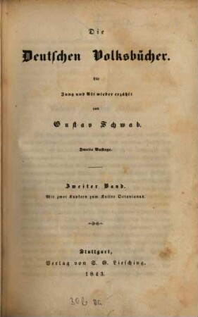 Die deutschen Volksbücher : für Jung und Alt wieder erzählt, 2