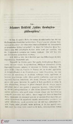 8: Aus: Johannes Heidfeld "Sphinx theologico-philosophica"