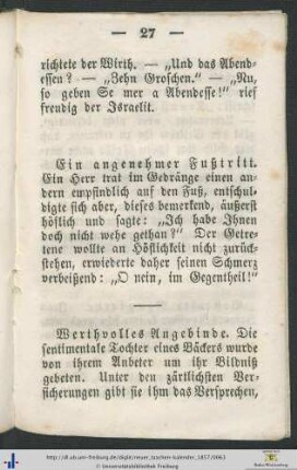 Werthvolles Angebinde.
