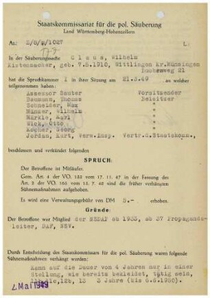 Claus, Wilhelm