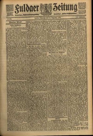 Vierte Ausgabe vom Samstag, den 11. Dezember 1909.