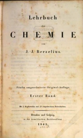 Lehrbuch der Chemie, 1