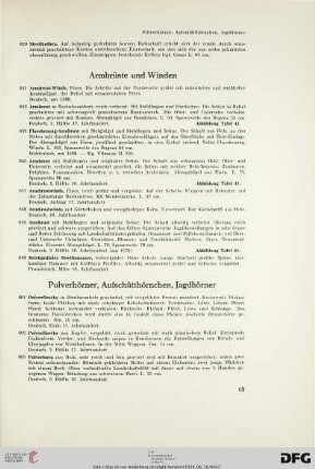 Pulverhörner, Aufschütthörnchen, Jagdhörner (Nr. 861-898)