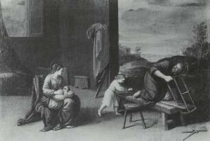 Die heilige Familie in der Zimmermannswerkstatt