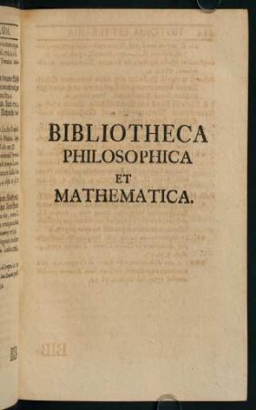 415-506, Bibliotheca Philosophica et Mathematica