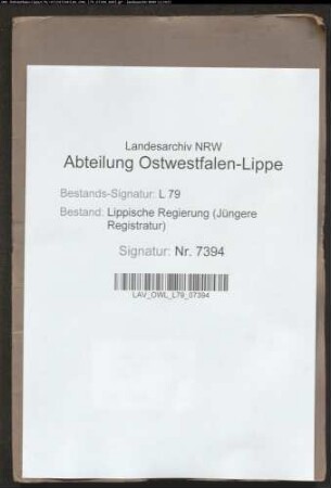Kostenanweisungen für die Unterhaltung der Landesstraßen