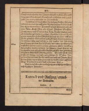 42-47, Extract und Aufzug ermelter Articulation