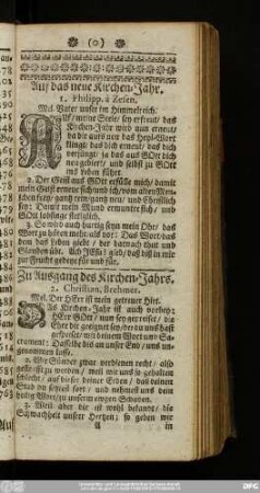 [1.] Auf das neuen Kirchen-Jahr.