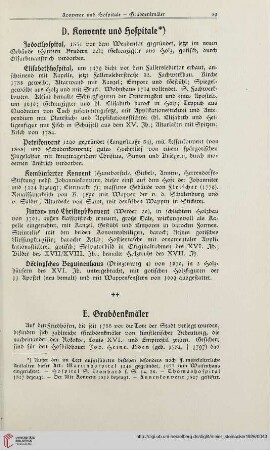 E. Grabdenkmäler