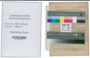 Entnazifizierung Berta Muehlberg , geb. 14.07.1914 ()