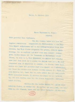 Brief an Otto Thümer : 03.10.1912