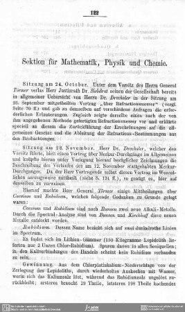 Sektion für Mathematik, Physik und Chemie