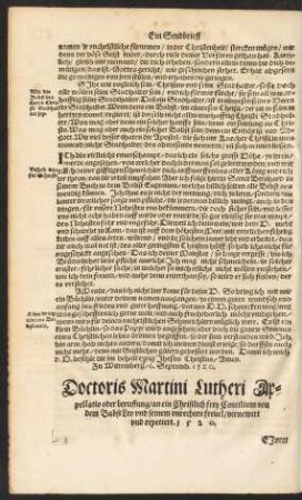 Doctoris Martini Lutheri Appellatio oder beruffung ...