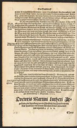 Doctoris Martini Lutheri Appellatio oder beruffung ...