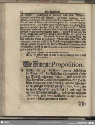Die Zweyte Proposition