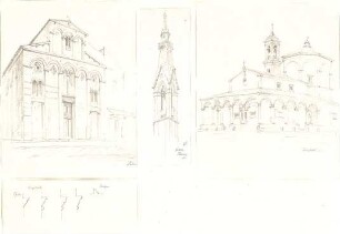 Lange, Ludwig; Lange - Archiv: VI.1 Renaissance in Italien (vorw. Details) - u. a. Pisa, Empoli, Kirche S. Croce in Florenz (Perspektiven); Details