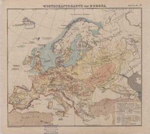Wirtschaftskarte von Europa
