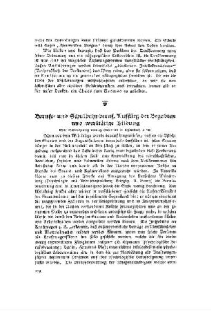 Berufs- und Schulbahnberuf, Aufstieg der Begabten und werktätigen Bildung