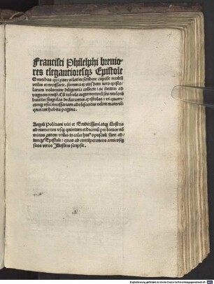 Breviores elegantioresque Epistole ex epistolarum volumine collecte