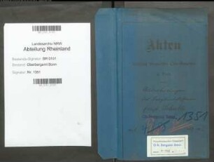 Schulte; Ernst, Bergreferendar; Prüfungs- u. Personalakten Band 1 (Ausarbeitungen)