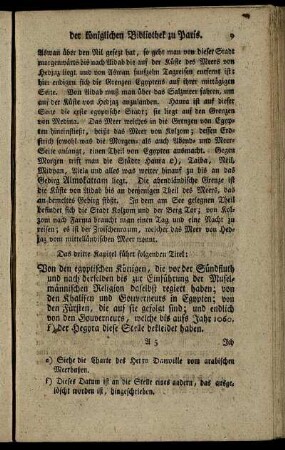 Von den egyptischen Königen, ...