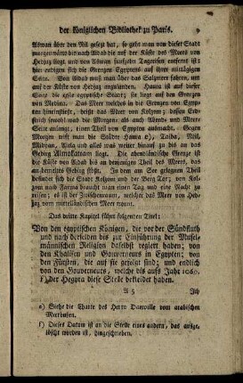 Von den egyptischen Königen, ...