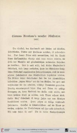 Clemens Brentano's neuester Illustrator. 1897