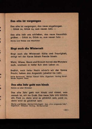 Das alte ist vergangen