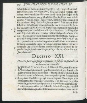 Decisio XXI - XL