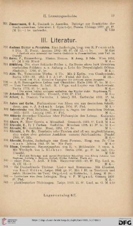 III. Literatur (Nr.322-5799)