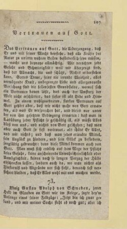 Vertrauen auf Gott