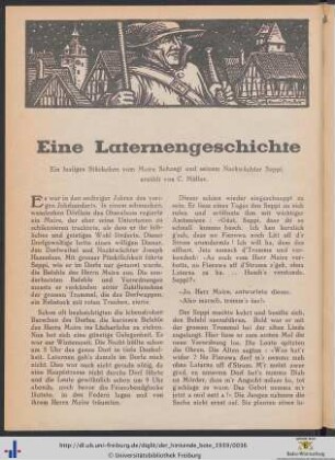 Eine Laternengeschichte: ein lustiges Stückchen.