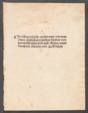 Büchlein der Titel aller Stände