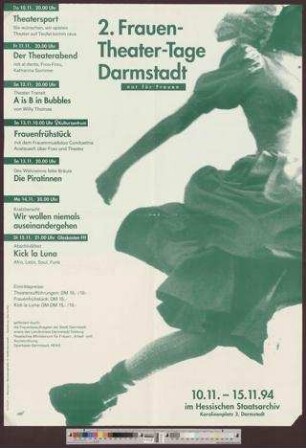 2. Frauen-Theater-Tage Darmstadt : nur für Frauen