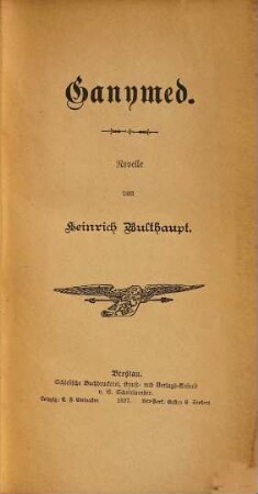 Ganymed : Novelle