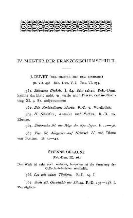 IV. Meister der Französischen Schule
