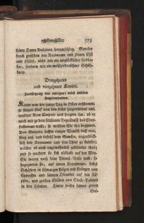 Dreyzehntes und vierzehntes Kapitel. Fortsetzung des Vorigen nebst andern Begebenheiten
