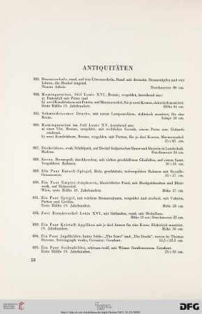 Antiquitäten (Nr, 883-1093)