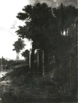 Landschaft mit Säulenruinen