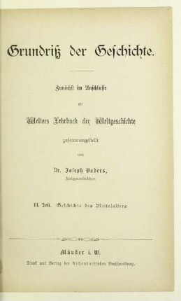 Teil 2: Geschichte des Mittelalters