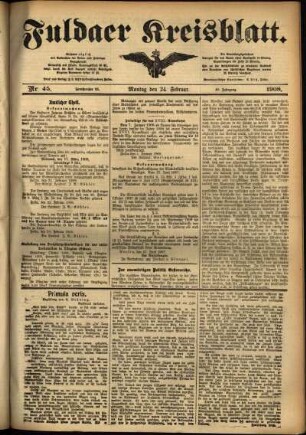 Ausgabe vom Montag, den 24. Februar 1908.
