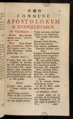 I-XXXII, Commune Apostolorum & Evangelistarum